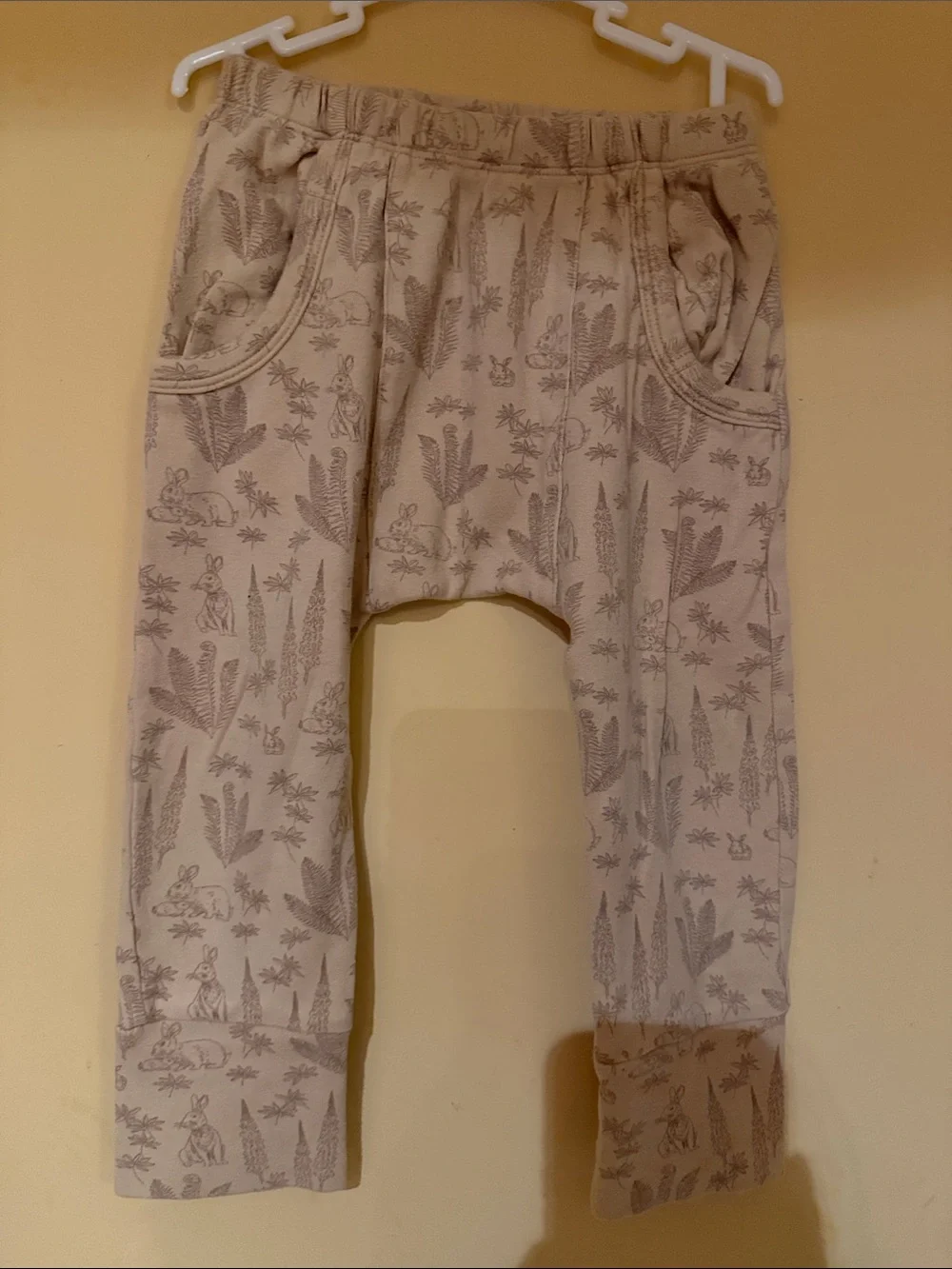 kate quinn Neutral Beige Woodland Print Kids Pajama Pants